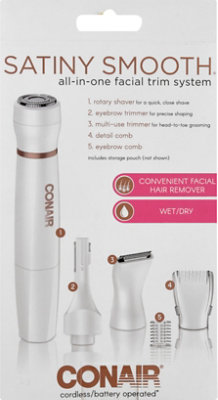 Conair Satiny Smooth Facial Trim System All In One Wet/Dry - Each - Image 4