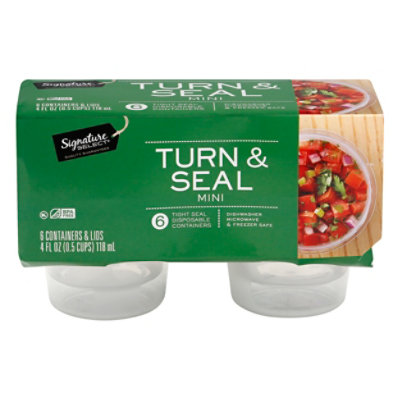 Signature Select Containers Storage Tight Seal Twist & Store BPA Free