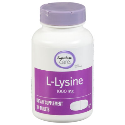 Signature Select/Care L Lysine HCI 1000mg Dietary Supplement Tablet - 100 Count - Image 3