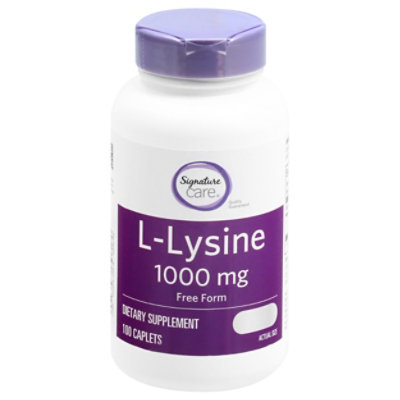 Signature Select/Care L Lysine HCI 1000mg Dietary Supplement Tablet - 100 Count