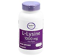 Signature Care L Lysine HCI 1000mg Dietary Supplement Tablet - 100 Count