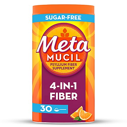 Metamucil 4 In 1 Sugar Free Powder Orange Psyllium Fiber Supplement - 6.1 Oz - Image 3