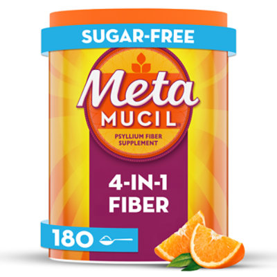 Metamucil Fiber Supplement 4 In 1 MultiHealth Powder Orange Sugar Free - 36.8 Oz - Image 1