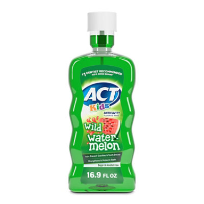 ACT Kids Rinse Fluoride Anticavity Wild Watermelon - 16.9 Fl. Oz. - Image 2