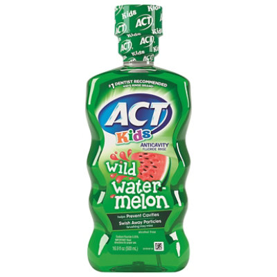 ACT Kids Rinse Fluoride Anticavity Wild Watermelon - 16.9 Fl. Oz.