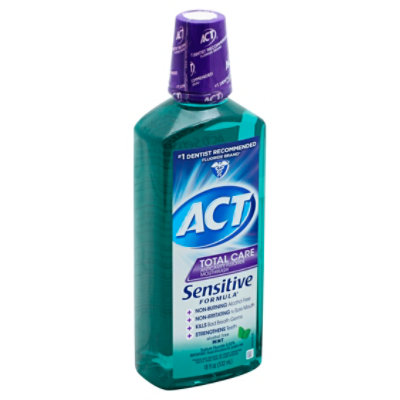 ACT Total Care Mouthwash Anticavity Fluoride Sensitive Formula Mint