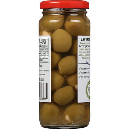 Lindsay Olives Green Greek 100% Organic Stuffed With Garlic - 6 Oz - Image 6