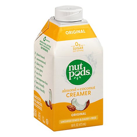 nutpods Creamer Dairy Free Unsweetened Original 1 Pint - 473 Ml
