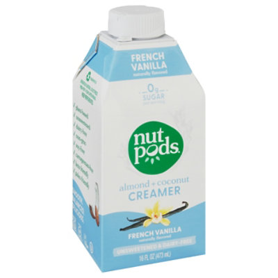 nutpods Creamer Dairy Free Unsweetened French Vanilla 1 Pint - 473 Ml