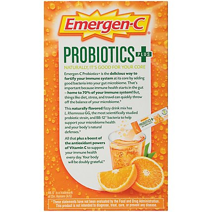 Emergen-C Probiotics Plus Daily Immune Health Orange Drink Mix - 30-0.19 Oz - Image 5