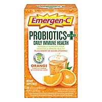 Emergen-C Probiotics Plus Daily Immune Health Orange Drink Mix - 30-0.19 Oz - Image 1