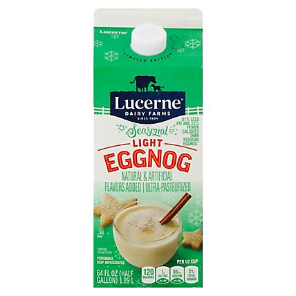 Lucerne Eggnog Ultra High Temperature Light - 64 Fl. Oz. - Image 3