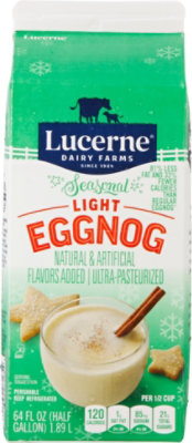 Lucerne Eggnog Ultra High Temperature Light - 64 Fl. Oz. - Image 7
