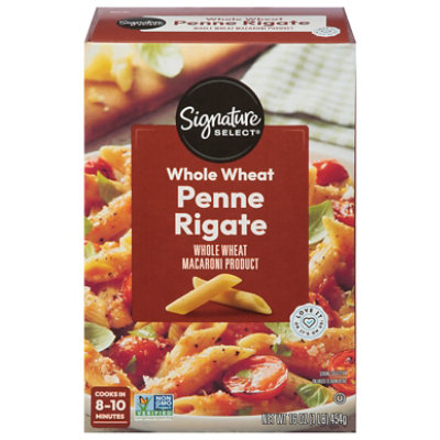 Signature SELECT Pasta Whole Wheat Penne Rigate - 16 Oz