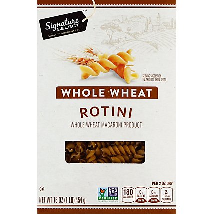 Signature SELECT Pasta Whole Wheat Rotini - 16 Oz - Image 2