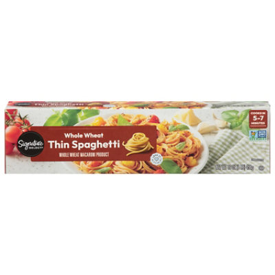 Signature SELECT Pasta Whole Wheat Spaghetti Thin - 16 Oz - Image 3