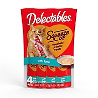 Hartz Delectables Treat For Cats Squeeze Up With Tuna 4 Count - 2 Oz - Image 1