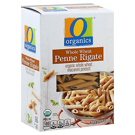 O Organics Pasta Penne Rigate Whole Wheat - 16 Oz