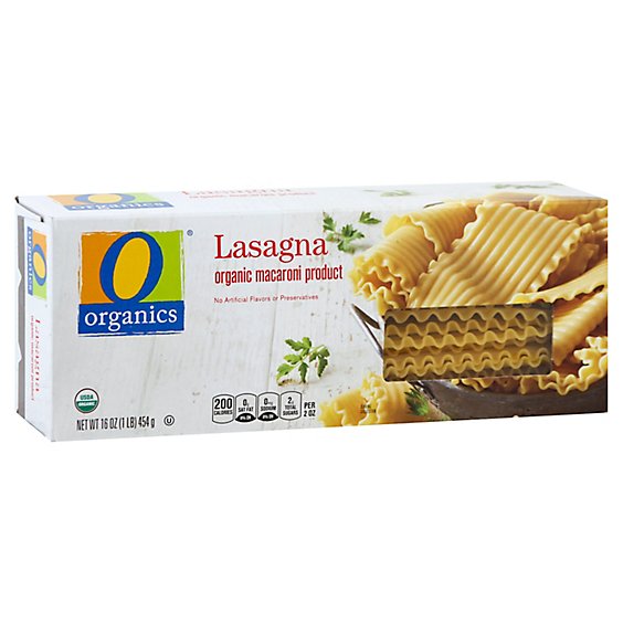 O Organics Pasta Lasagna - 16 Oz