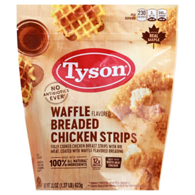 Tyson Waffle Flavored Breaded Chicken Strips 22 Oz Safeway