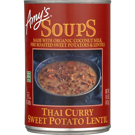Amys Soups Thai Curry Sweet Potato Lentil - 14.5 Oz