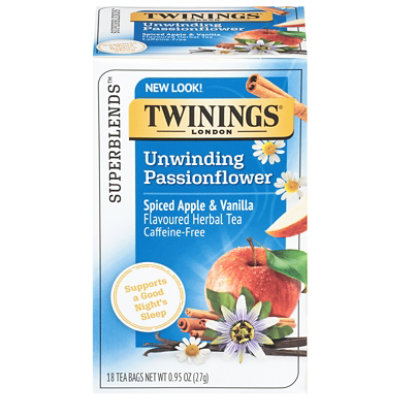 Twinings Herbal Tea Unwind Passionflower & Chamomile Spiced Apple & Vanilla 18 Count - 0.95 Oz - Image 3