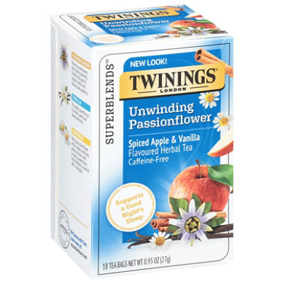 Twinings Herbal Tea Unwind Passionflower & Chamomile Spiced Apple & Vanilla 18 Count - 0.95 Oz - Image 2