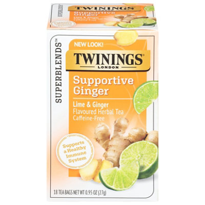 Twinings Herbal Tea Support White Hibiscus Lime & Ginger 18 Count - 0.95 Oz - Image 3