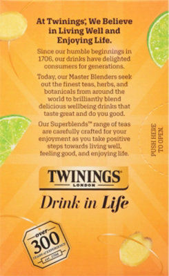 Twinings Herbal Tea Support White Hibiscus Lime & Ginger 18 Count - 0.95 Oz - Image 5