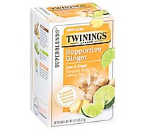 Twinings Herbal Tea Support White Hibiscus Lime & Ginger 18 Count - 0.95 Oz