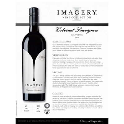 Imagery Wine Red Cabernet Sauvignon - 750 Ml - Image 2