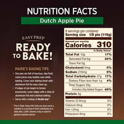 Marie Callender's Dutch Apple Pie Frozen Dessert - 38 Oz - Image 4