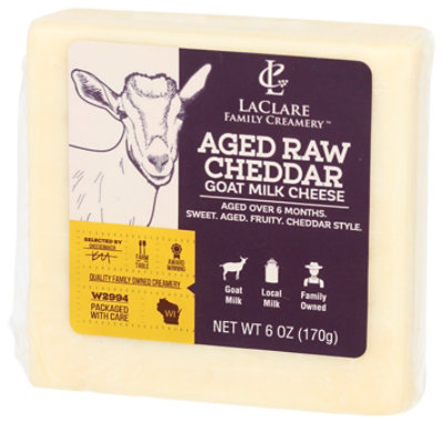 Laclare Aged Raw Goat Milk Cheddar - 6 Oz - Image 4