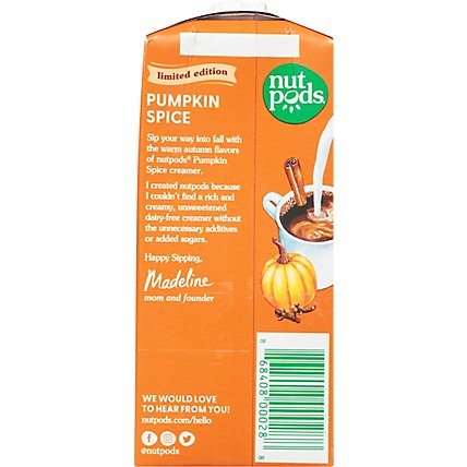 nutpods Creamer Seasonal Edition Unsweetened Dairy Free Pumpkin Spice - 11.2 Fl. Oz. - Image 6