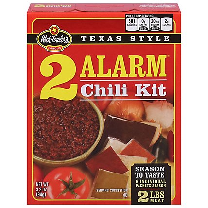 Wick Fowlers Chili Kit Texas Style 2 Alarm - 3.3 Oz - Image 2