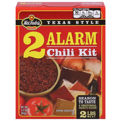 Wick Fowlers Chili Kit Texas Style 2 Alarm - 3.3 Oz - Image 1