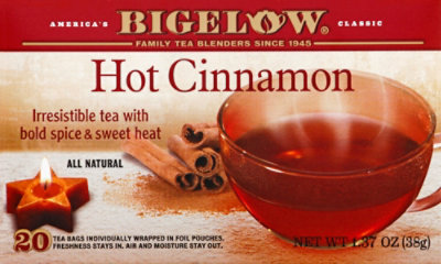 Bigelow Black Tea All Natural Hot Cinnamon 20 Count - 1.37 Oz - Image 2