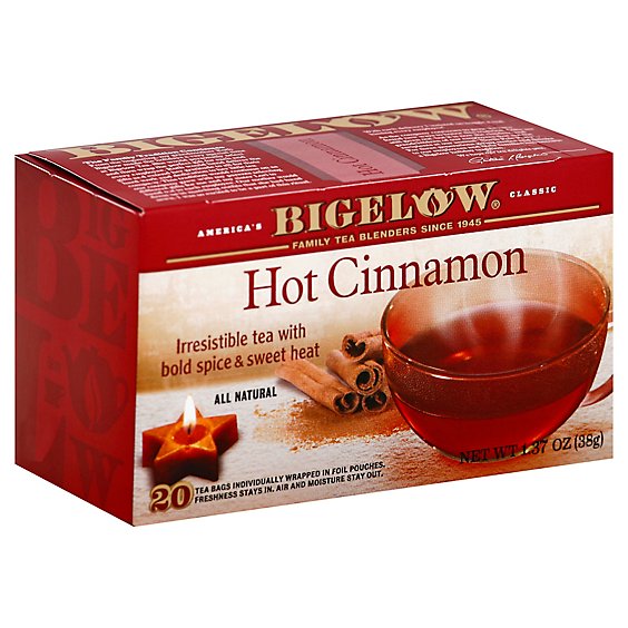 Bigelow Black Tea All Natural Hot Cinnamon 20 Count - 1.37 Oz