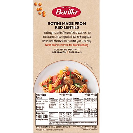 Barilla Legume Red Lentil Rotini Pasta - 8.8 Oz - Image 9