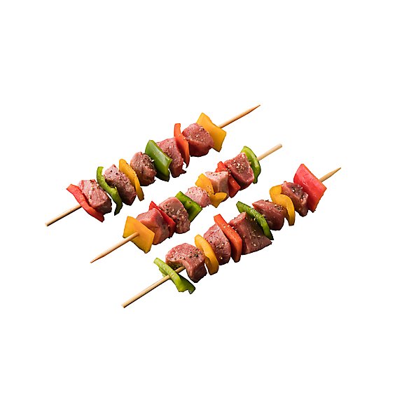Meat Counter Beef Kabobs Black Pepper Marinated 1.5 Ounce Solution - 1 LB