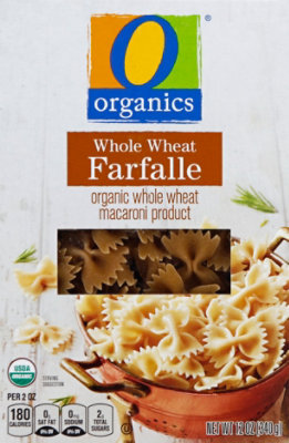 O Organics Pasta Farfalle Whole Wheat - 12 Oz - Image 2