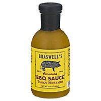 Braswells BBQ Sauce Tangy Mustard - 13.5 Oz - Image 1