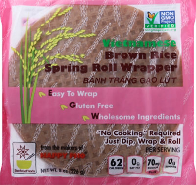 Star Anise Foods Spring Roll Wrapper Brown Rice Vietnamese - 8 Oz - Image 2