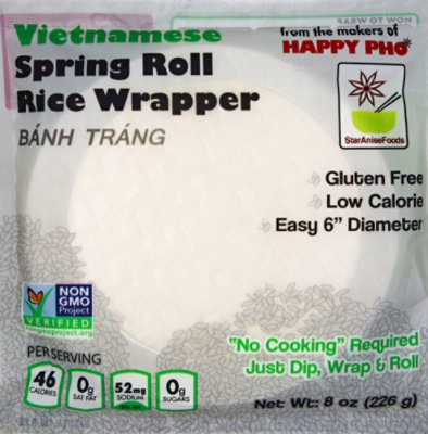 Star Anise Foods Spring Roll Wrapper White Rice Vietnamese - 8 Oz - Image 2