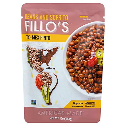 Fillos Beans Pinto Tex Mex - 10 Oz - Image 1