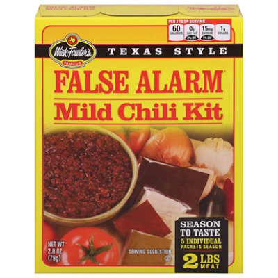 Wick Fowlers Chili Kit False Alarm Texas Style Mild - 2.8 Oz - Image 3