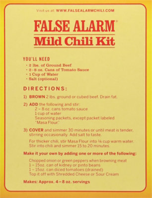 Wick Fowlers Chili Kit False Alarm Texas Style Mild - 2.8 Oz - Image 6