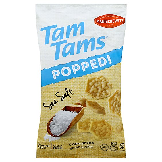 Tam Tams Popped Sea Salt - 3Oz