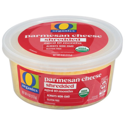 O Organics Organic Cheese Parmesan Shredded Aged 10 Months - 4 Oz