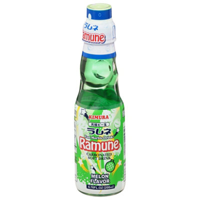 Kimura Ramune Soft Drink Carbonated Melon - 6.76 Fl. Oz. - Image 2